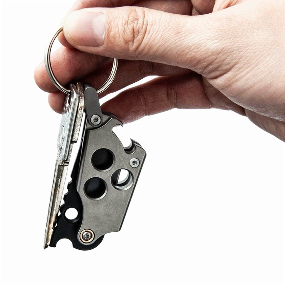 The Miniature:Titanium Pocket Multi-Tool Key Lanyard EDC Knife
