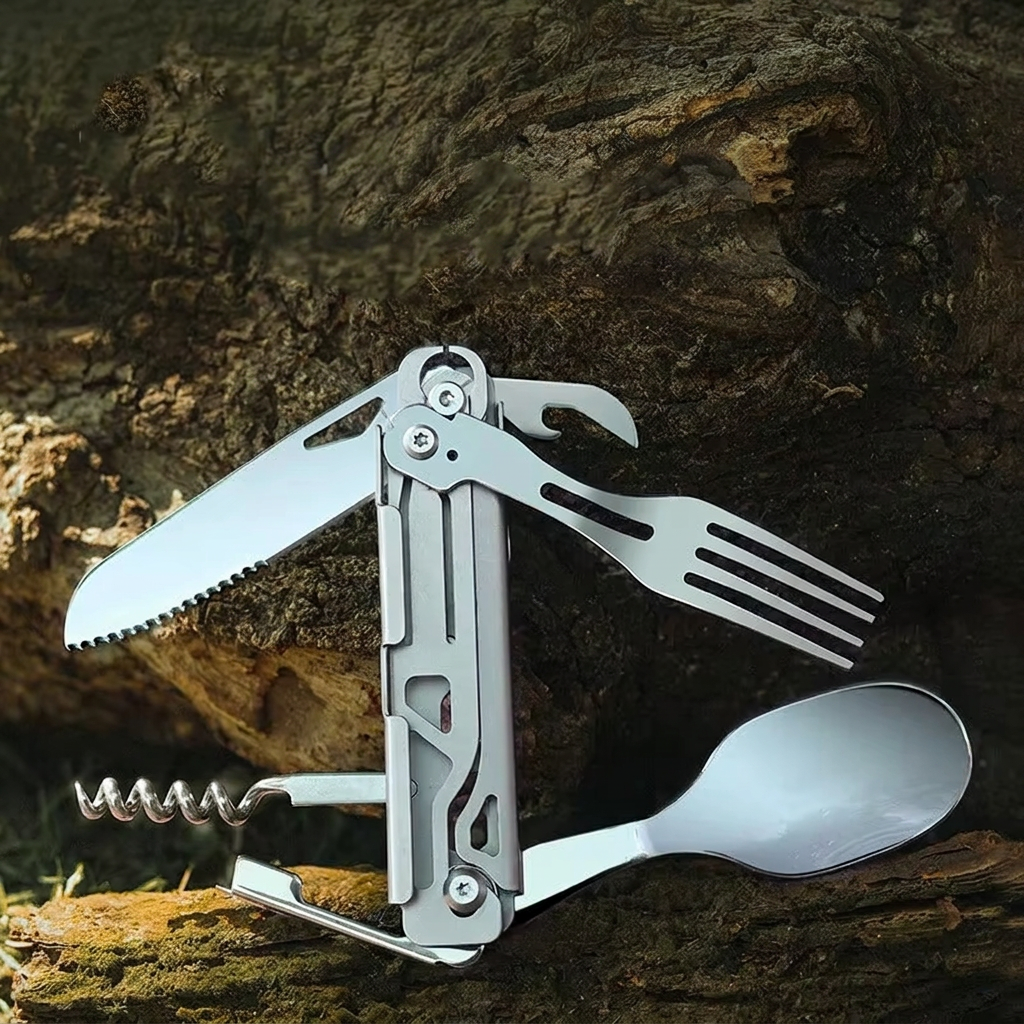 The Orion:6-in-1 Outdoor EDC Multi-Tool Cutlery Set