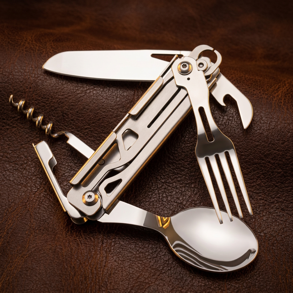 The Orion:6-in-1 Outdoor EDC Multi-Tool Cutlery Set