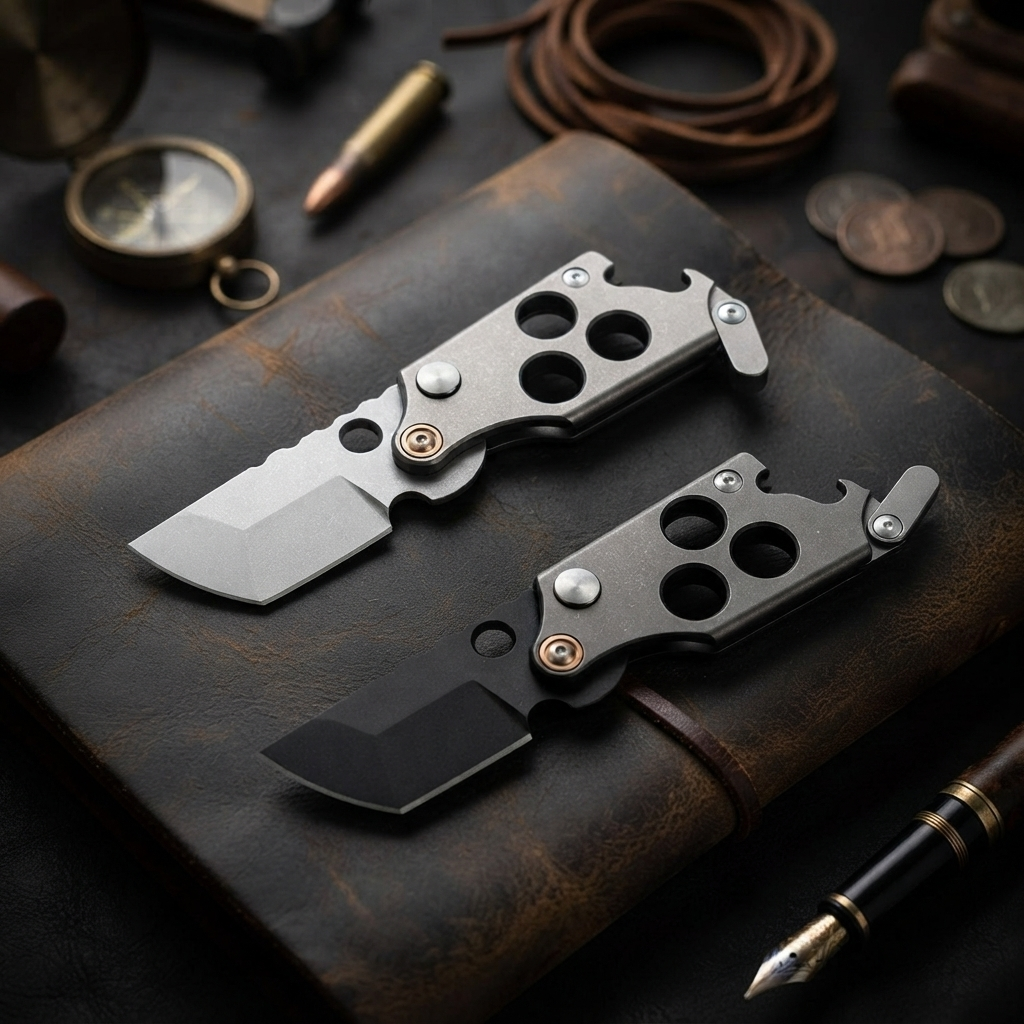 The Miniature:Titanium Pocket Multi-Tool Key Lanyard EDC Knife