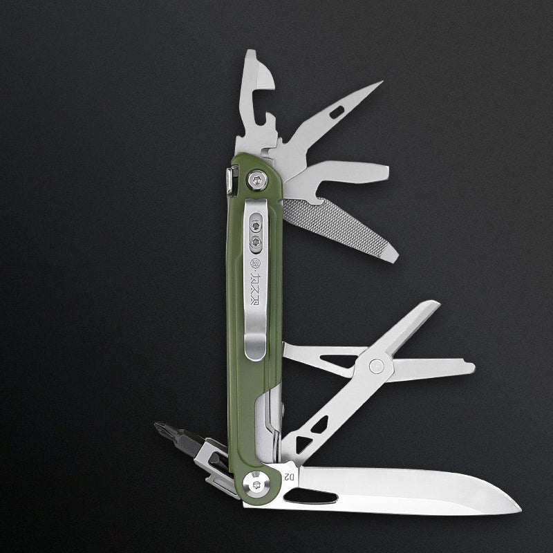 The Pioneer: D2 Steel 8-in-1 Pocket Outdoor Multi-Tool EDC Gear